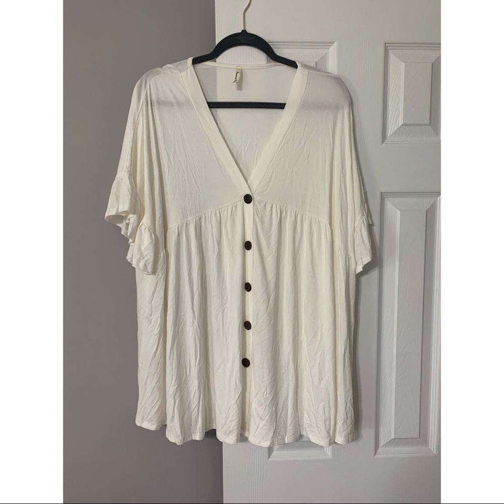 Chic Soul Bittersweet Beginnings White Top 3x NWOT